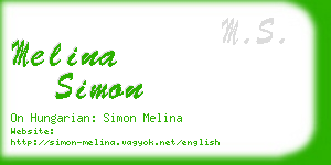 melina simon business card